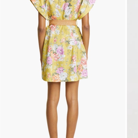 Zimmermann cuffed mini dress in mustard rose (size 3, NWT) - Picture 8 of 9